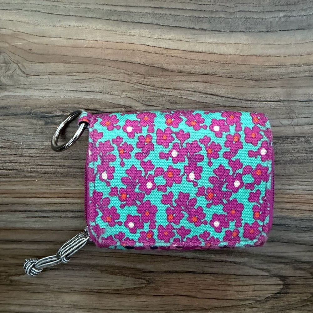 Vera Bradley Pink and Blue Floral Wallet